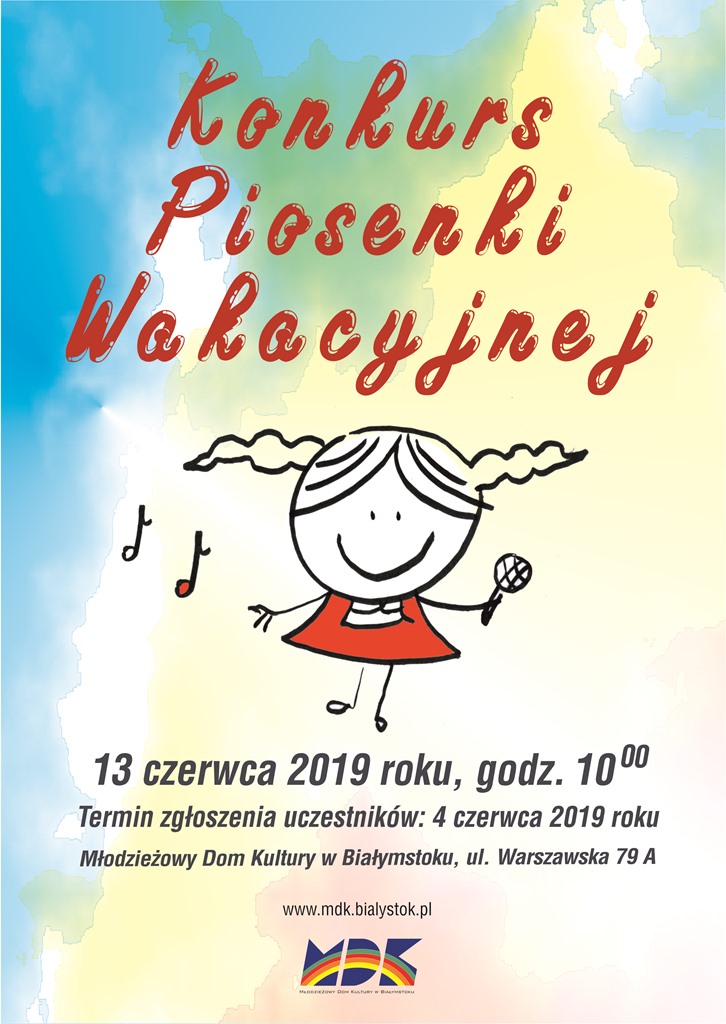 afisz konkurs Piosenki Wakacyjnej 2019