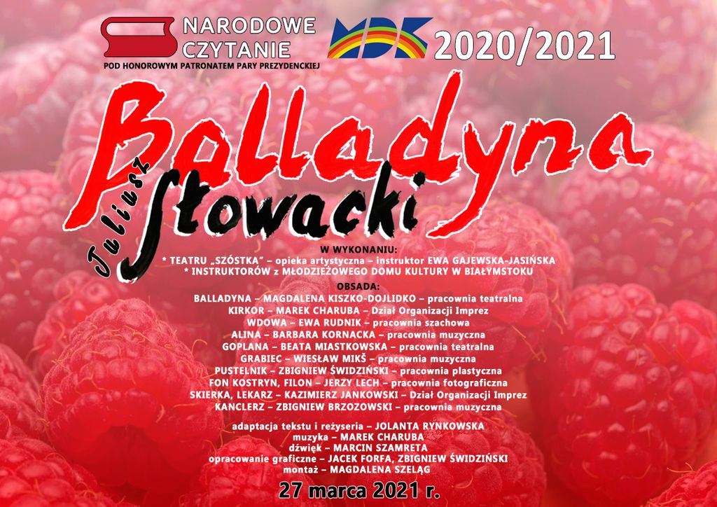 20210327 Balladyna plakat nazwiska ok
