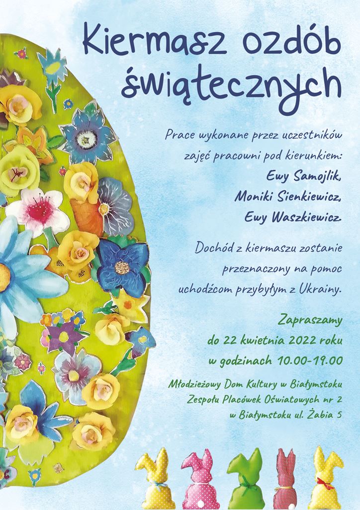05a Wielkanocne Spotkania plakat kiermasz Żabia 2022 strona MDK