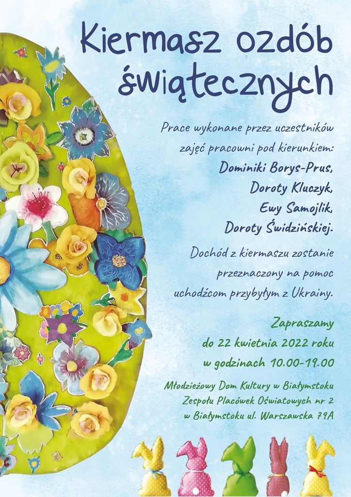 06a Wielkanocne Spotkania plakat kiermasz Warszawska 2022 strona MDK
