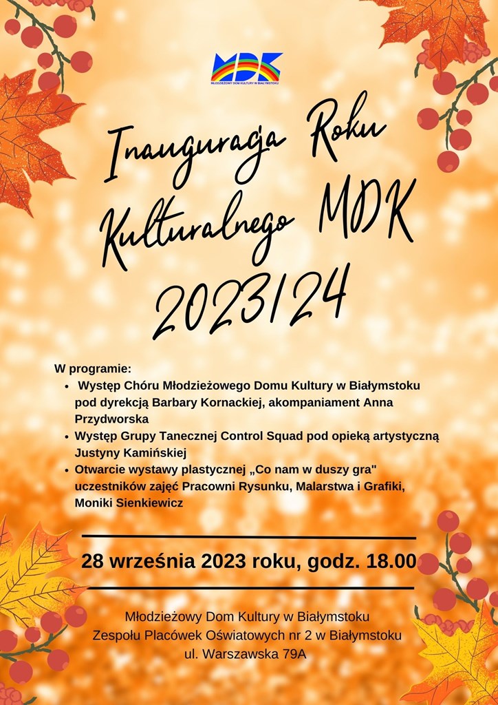 plakat Inauguracja 2023